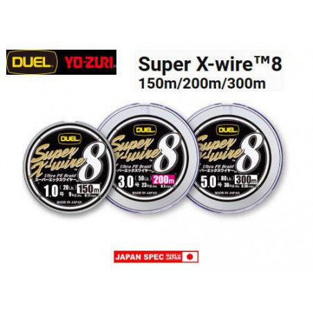 duel super x-wire 8 fili 300 mt 30lb pe 1.5